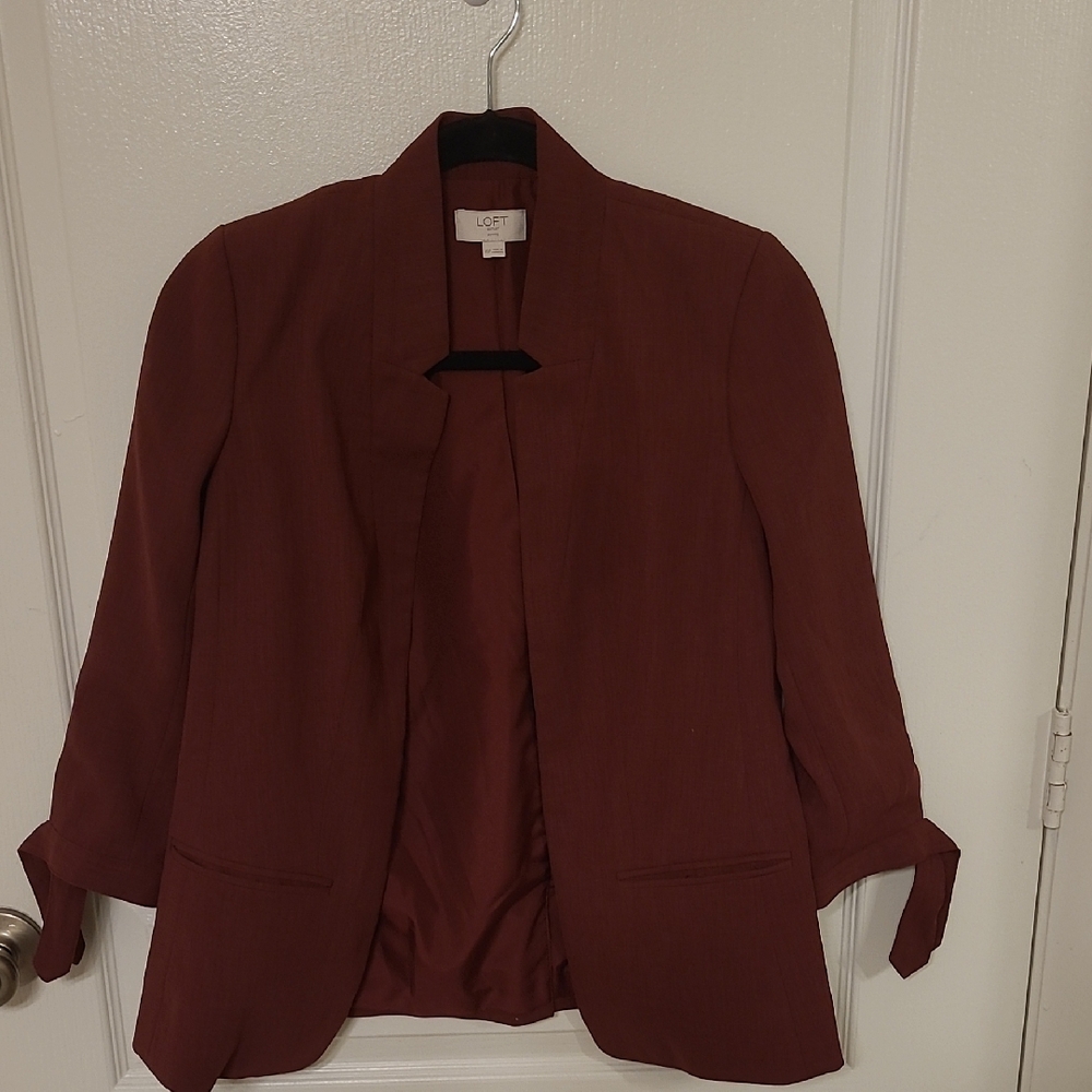 LOFT Burgundy Blazer